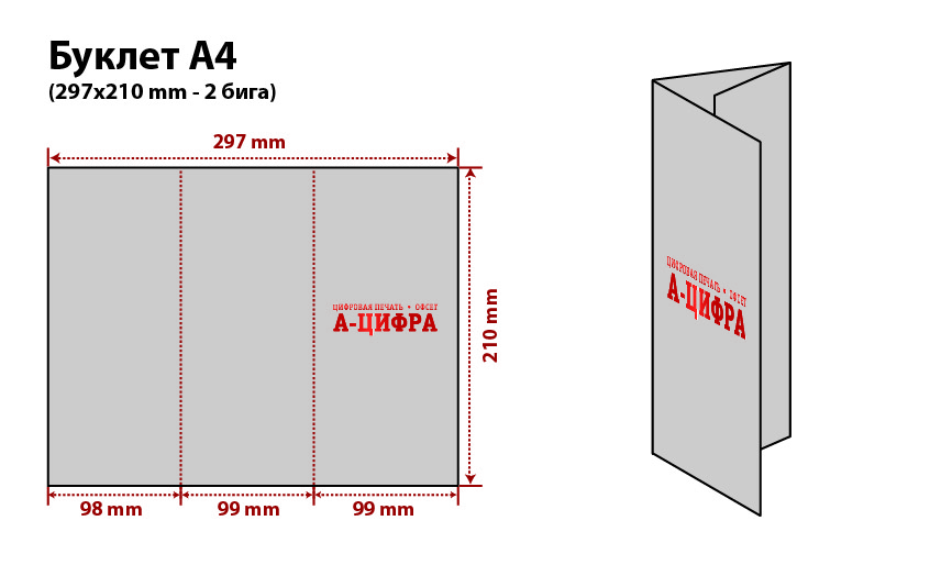 Буклет А4 (210*297 мм)