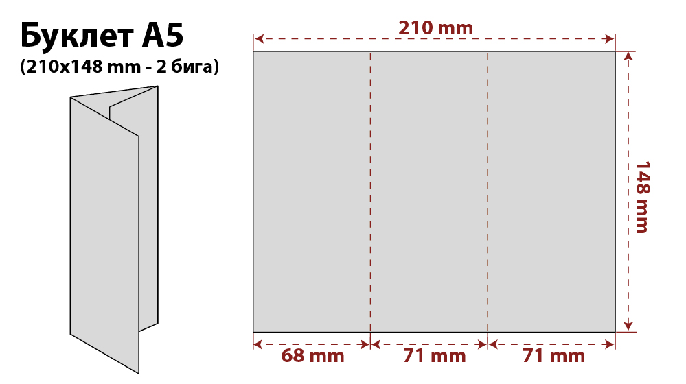 Буклет А5 (148*210 мм)